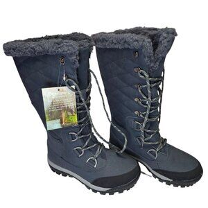 NWT Bearpaw Women's Isabella Gray Wool Snow Boots Shoes 8 Medium